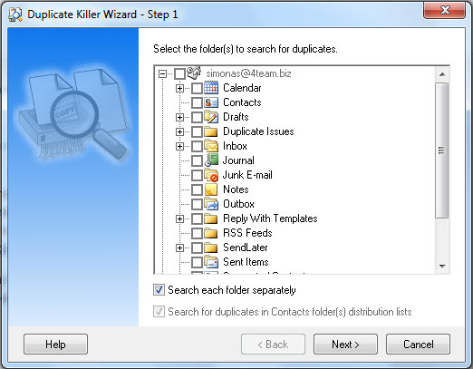 Duplicate Killer for Microsoft Outlook Screenshot